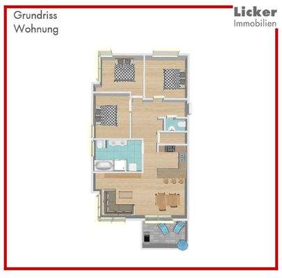 Grundriss-Wohnung