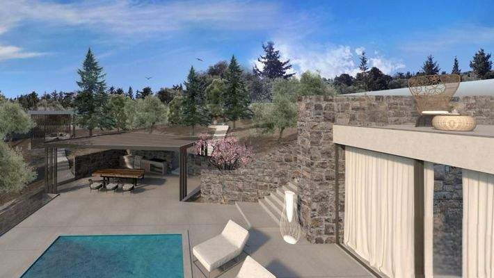 Kreta, Likotinarea: Hanggrundstück mit Meerblick und Villenbaugenehmigung zu verkaufen