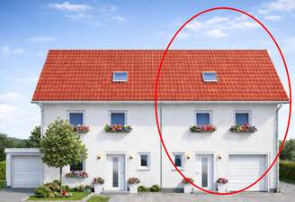 Nordansicht Doppelhaushälfte