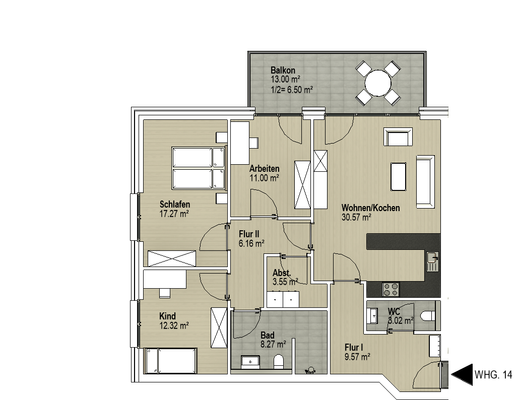 Bremen_Osterholzer Heerstraße-Wohnungen - Grundris