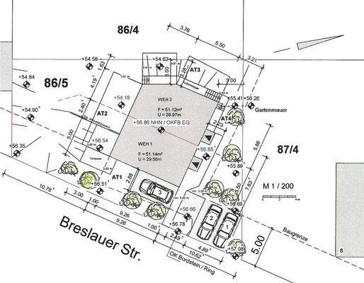 Aufteilung Grundstück