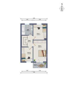 Grundriss Obergeschoss