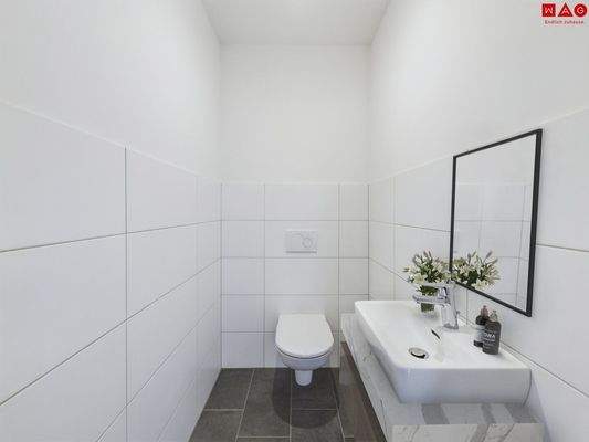 WC mit Handwaschbecken