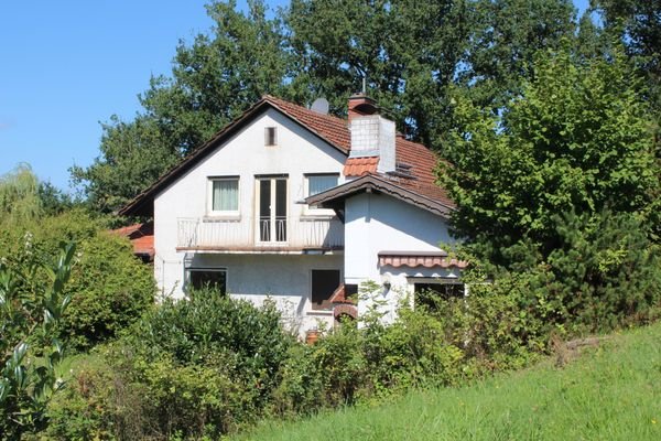 Blick auf die Südseite des Hauses