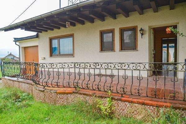 Vordereingang  und Terrasse