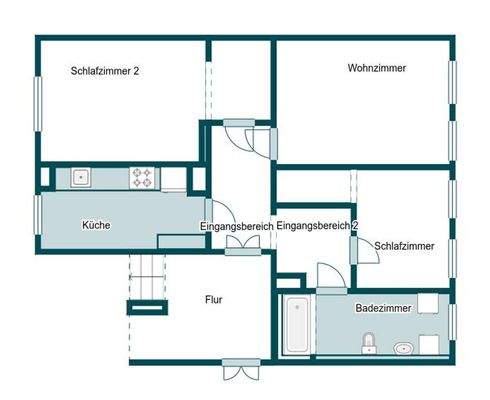 Grundriss Skizze  1.OG li