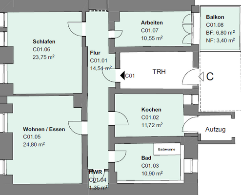 Grundriss (unverbindliche Darstellung)