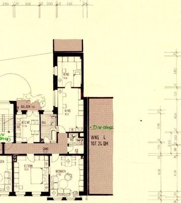 Grundriss bemasst