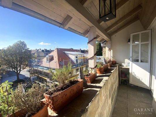 Blick v. Loggia-Balkon Richtung ehem. Cafe Händel 