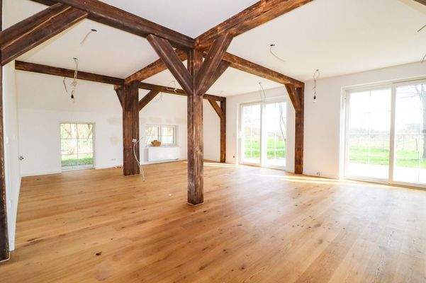 Offener Wohn-, Ess- und Kochbereich