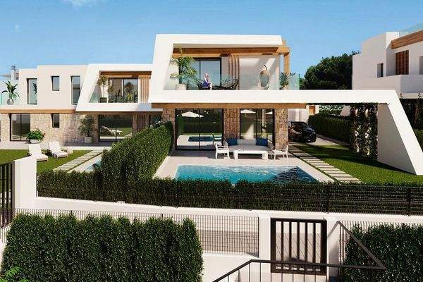 Außenansicht mit Pool