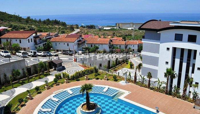 Furnished Flat with Sea and City Views in Kargıcak