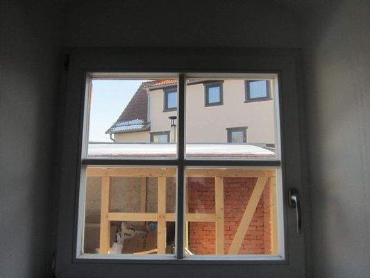 Remise im Bau Blick von der Küche