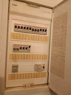 *rechts* Sicherungskasten