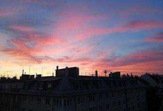 Sonnenuntergang Blick von Terrasse