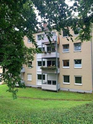 Rückansicht mit Balkonen