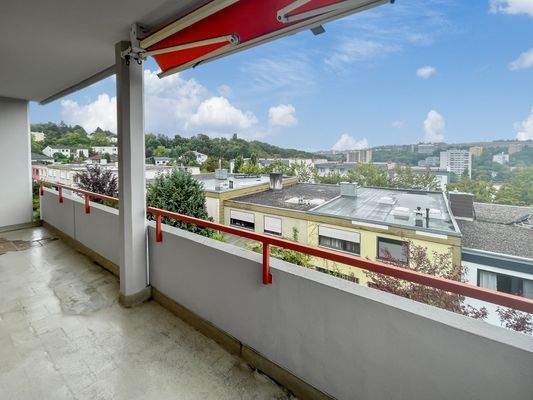 Tolle Aussicht vom Balkon