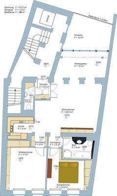 Grundriss inkl. Maßmöbel