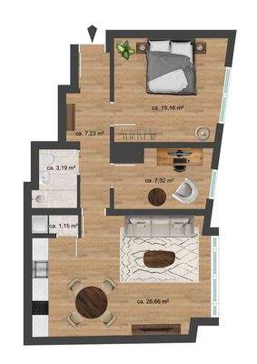 Schematischer Grundriss