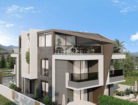 Modern Homes with Garden and Private Pool in Güzeloba Antalya