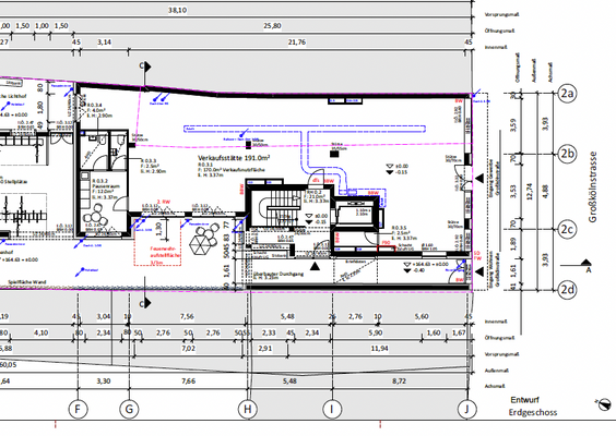 Grundriss Gewerbefläche
