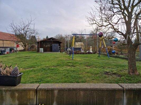 Blick auf das Grundstück