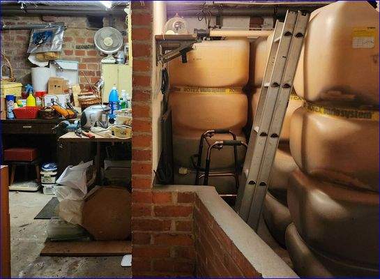 Keller-mit-Öltanks