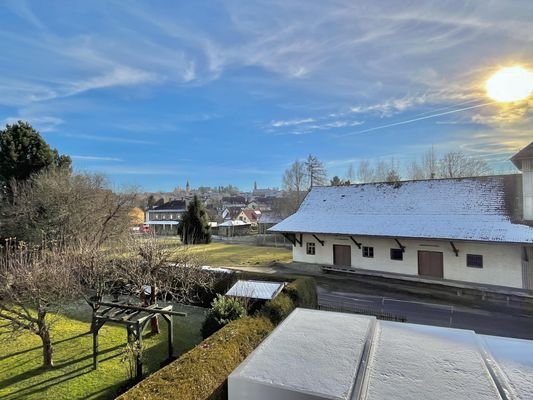 Blick vom Balkon