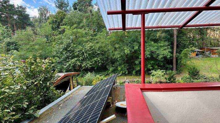 Blick auf das Balkonkraftwerk