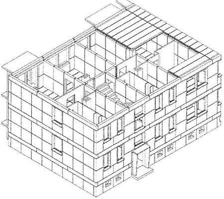 Blockbauweise Muster