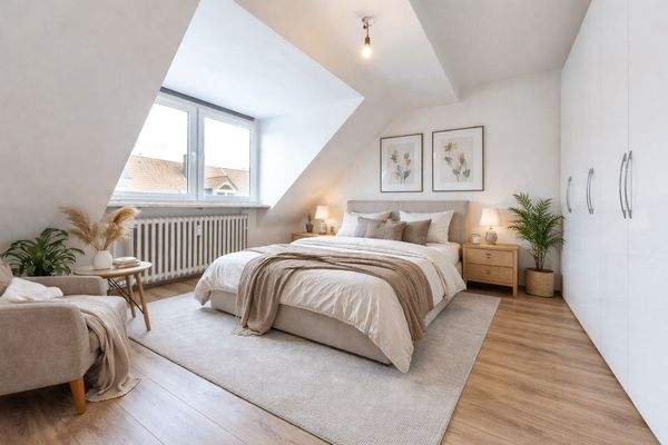 Möblierungsbeispiel Schlafzimmer