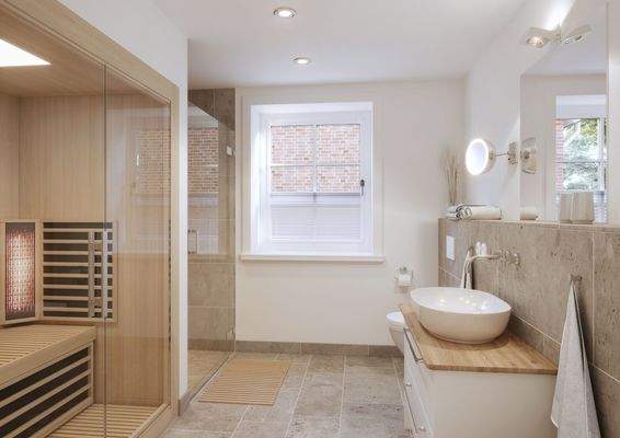 Badezimmer mit Sauna