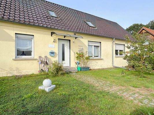 gepflasterter Zugang zur Haustür