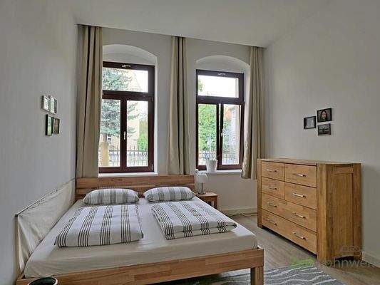 Blick ins Schlafzimmer