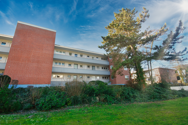 Seitenansicht des Hauses