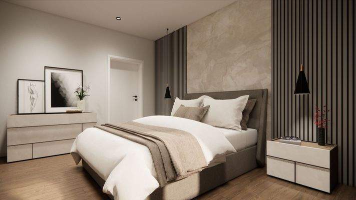 Schlafzimmer - Visualisierung, Abweichungen möglich!