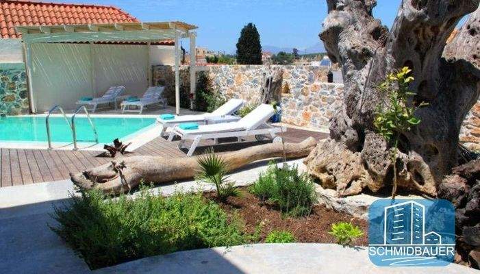 Kreta, Pitsidia: Wunderbare Villa mit Pool und Blick auf die Berge von Psiloritis