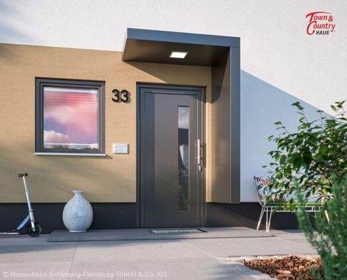 Ansicht Eingang Variante Trend Vordach