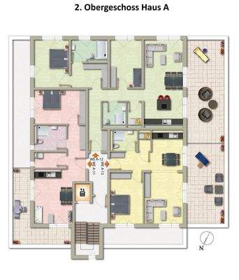 2. Obergeschoss Haus A