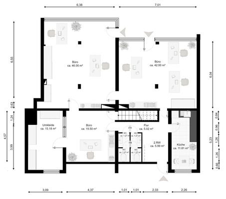 Grundriss Gewerbe EG