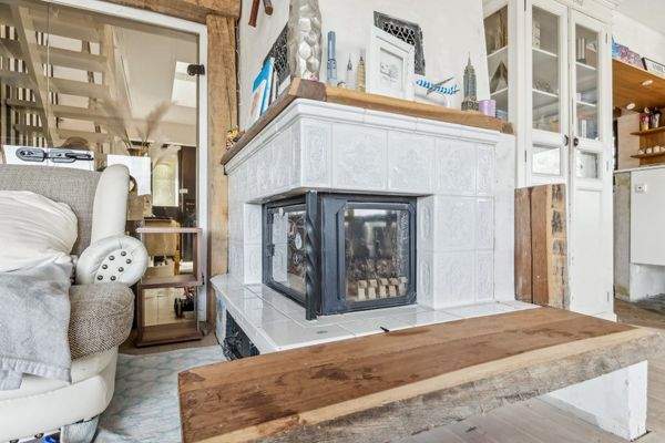 Kamin im Wohnzimmer EG