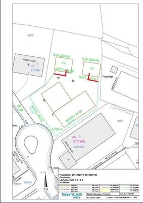 Lageplan mit Stromerschliessun