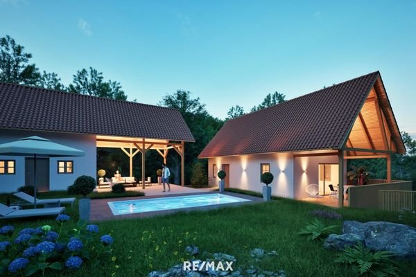 Abendstimmung Pool
