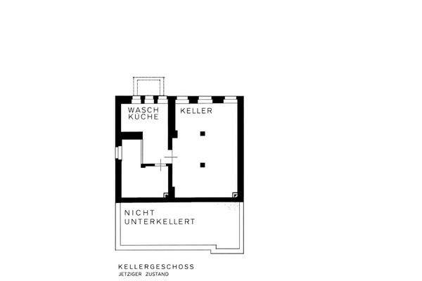 Kellergeschoss auf Gartengeschossniveau