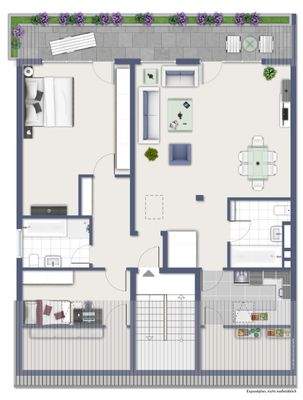 geöffneter Grundriss