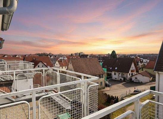 Ausblick Süd-Balkon - Sonnenaufgang