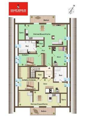 Dachgeschoss nach Ausbaukonzept