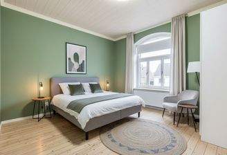 Schlafzimmer EG - Möblierungsidee (KI)