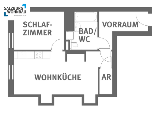 Wohnungsplan Unken Top 14