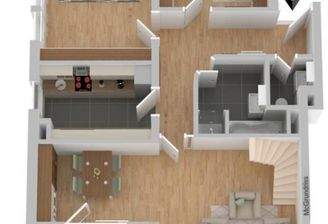 Grundriss 3D WE50 - DG1